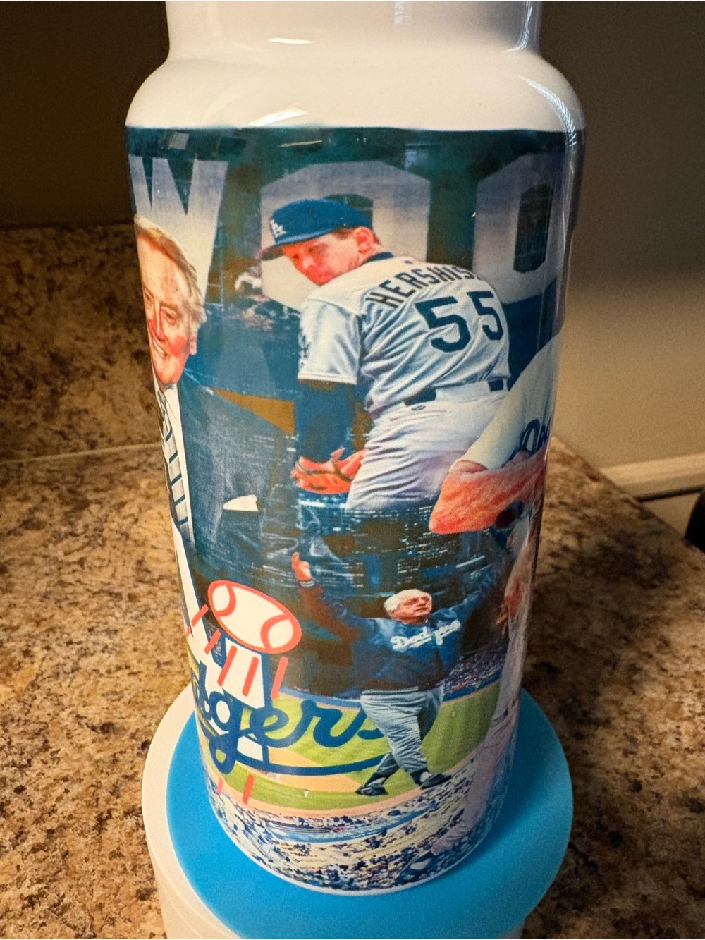 Los Angeles Dodgers Collage Travel Tumbler - Blue & White